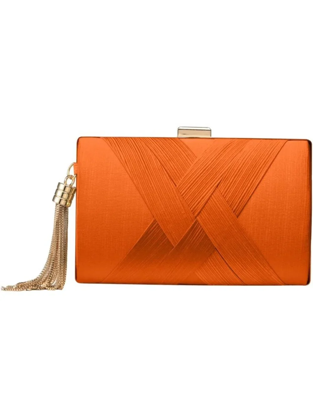 👜 Women's Orange Tassel Evening Clutch bag Crossbody Night out Clutch Purses
